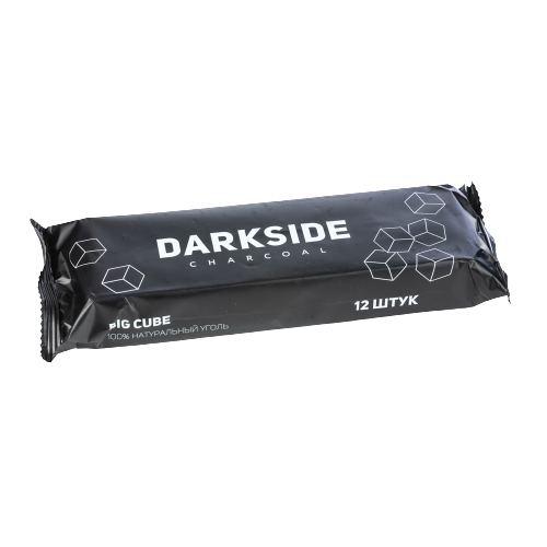 Кокосовый уголь для кальянов Dark Side 25х25х25 мм 12 штук