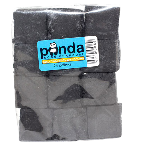 Уголь для кальяна Panda 24 куб. Голубой Прозрачная упаковка