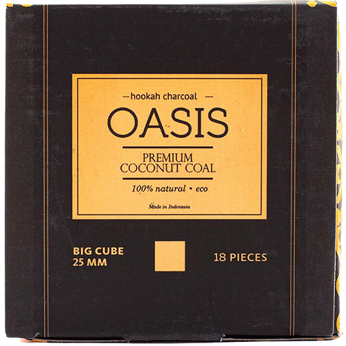 Уголь Oasis 18 куб. Кокосовый 0.25 кг 25 мм